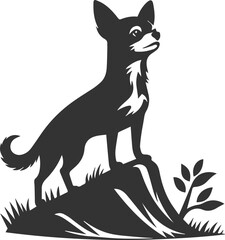 Silhouette of a chihuahua vector
