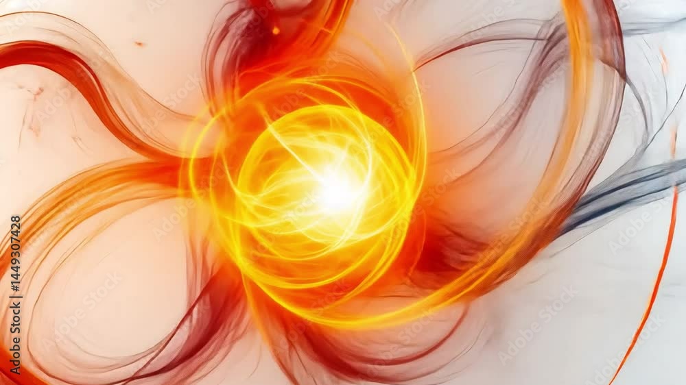 Poster cosmic fireball: a mesmerizing visual of a radiant, fiery core expanding outward, creating a display