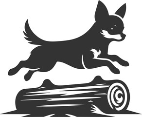 Silhouette of a chihuahua vector