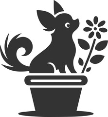Silhouette of a chihuahua vector