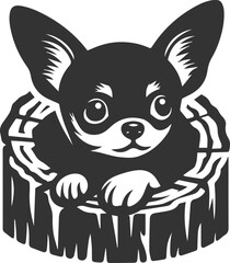 Silhouette of a chihuahua vector