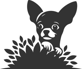 Silhouette of a chihuahua vector