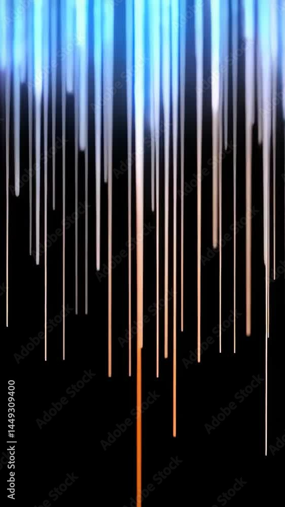Poster abstract vertical stripes gradient background with floating circles, digital render