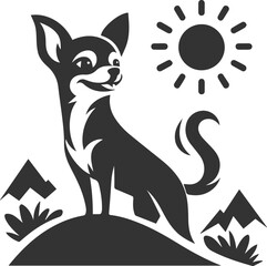 Silhouette of a chihuahua vector