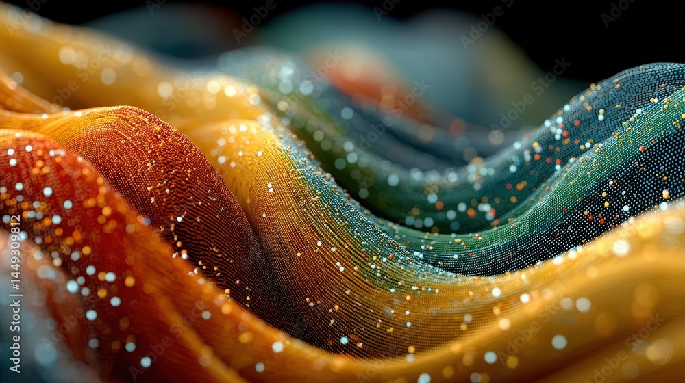 Aufkleber Vibrant colorful abstract pattern rendered in 3d displaying dynamic data streams and artistic expression in design
