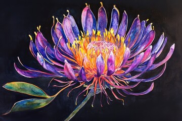 Vibrant floral artwork of a striking flower.
