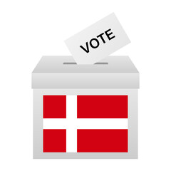 Obraz premium Election in the Denmark. Election Concept. Vector Illustration.