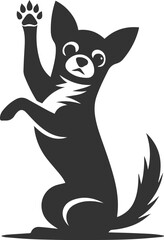 Silhouette of a chihuahua vector