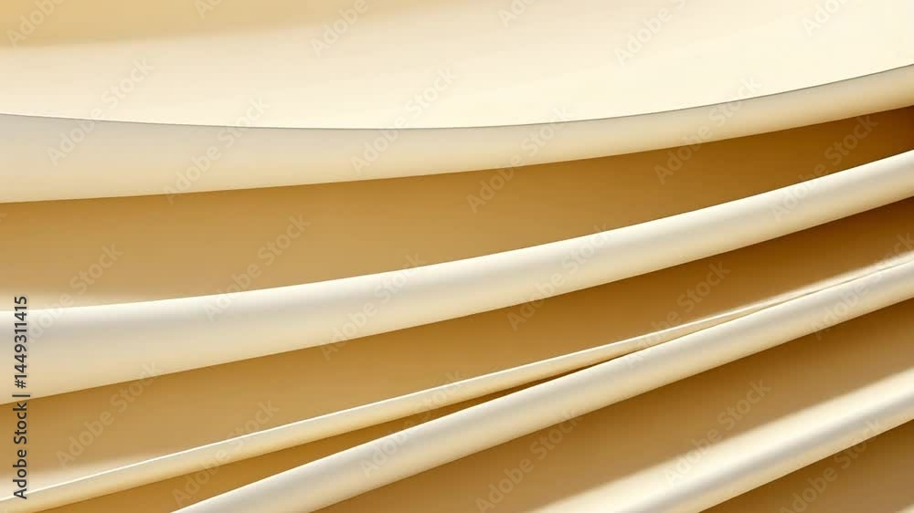 Poster elegant layers of smooth beige paper soft texture design showcasing curves and simplicity for calmin