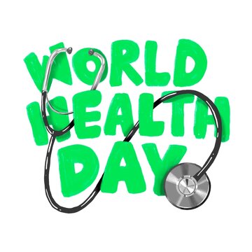 World health day typography illustration 