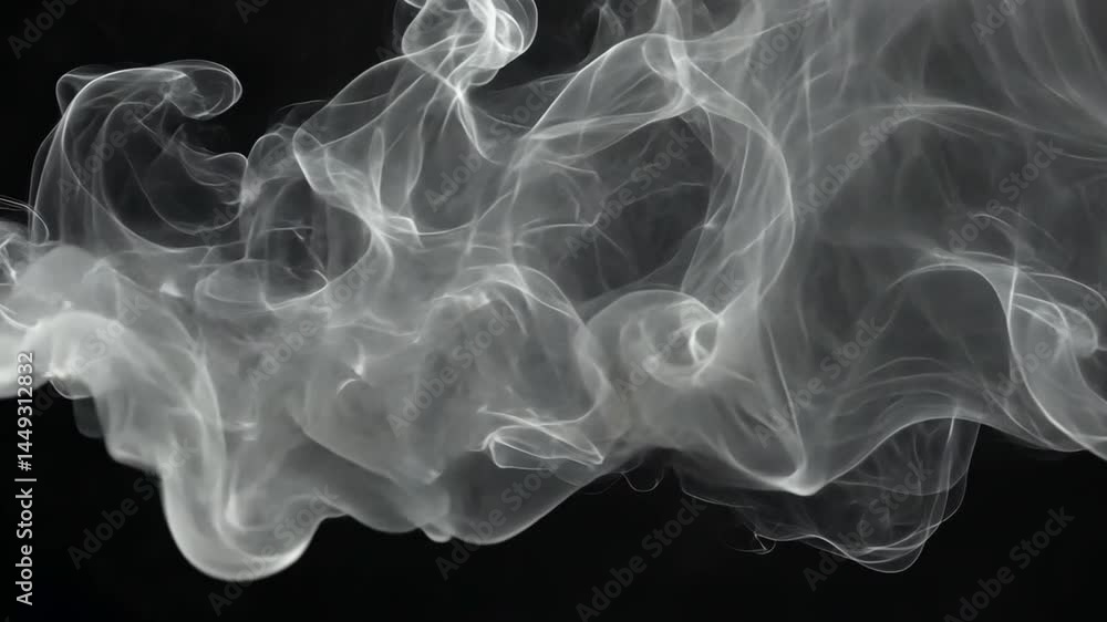 Aufkleber ethereal smoke swirls in dark background, creating mesmerizing and abstract pattern that evokes myst