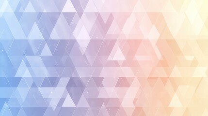 Abstract geometric pattern of overlapping translucent triangles in pastel colors