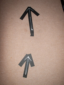 Fashion show runway arrows