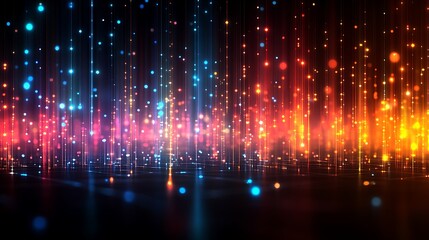 Obraz premium Abstract colorful lights raining down design