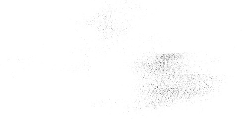 Black micro dust isolated on transparent background Textured white background with gritty halftone effect, black spray paint splashes, ink spots, retro grunge