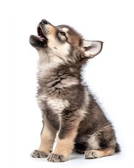 Obraz premium Gray Wolf Pup Howling
