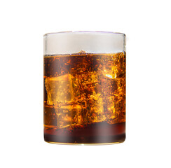 Coke, ice cubes, bubbles, wine glasses, close-up, summer, vacation, festival, celebration,...