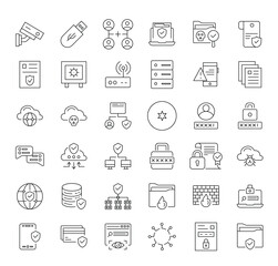 Digital security icon collection