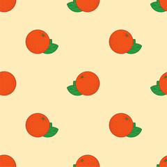 Seamless pattern with orange fruit	