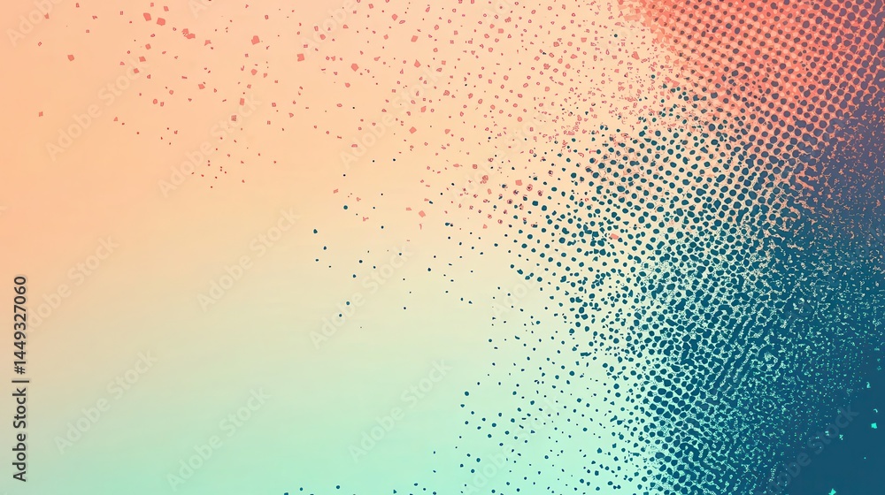 Poster abstract graphic design with a gradient color scheme and a textured pattern