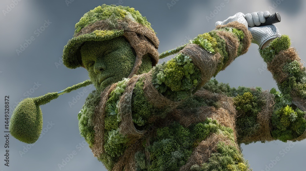Poster a whimsical stuffed animal adorned with a glove on its head adding a touch of humor and playfulness