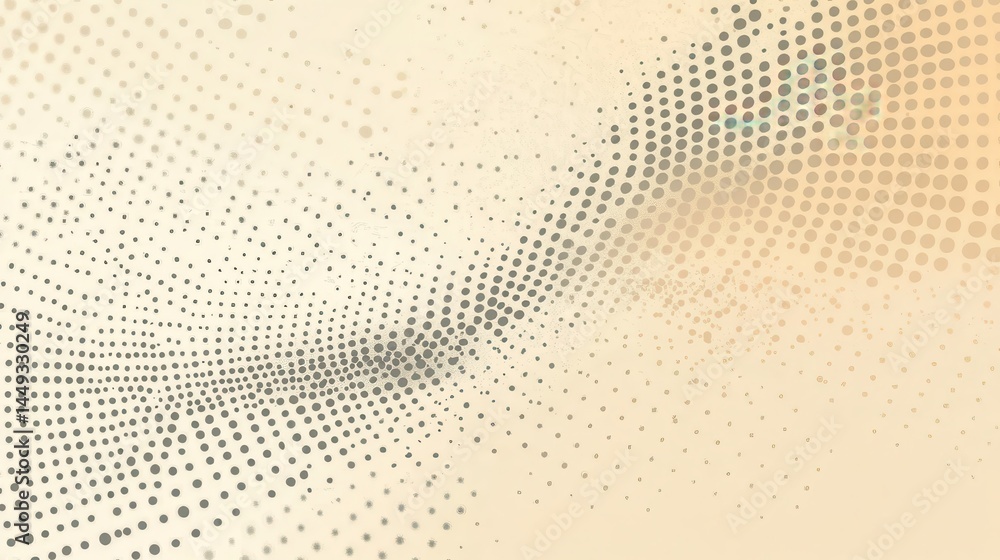 Poster abstract halftone background with a flowing, dynamic pattern