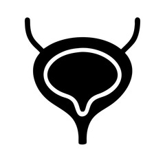 bladder silhouette on transparent background for web and graphic design