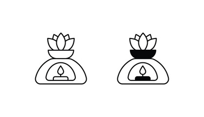Aromatherapy icon design with white background stock illustration
