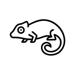 chameleon adaptability on transparent background for web and graphic design