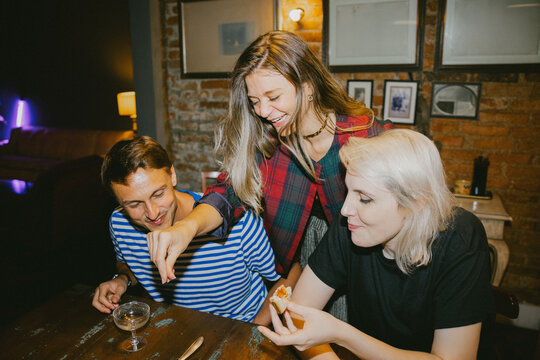 Laughing and Sharing at the Dinner Table