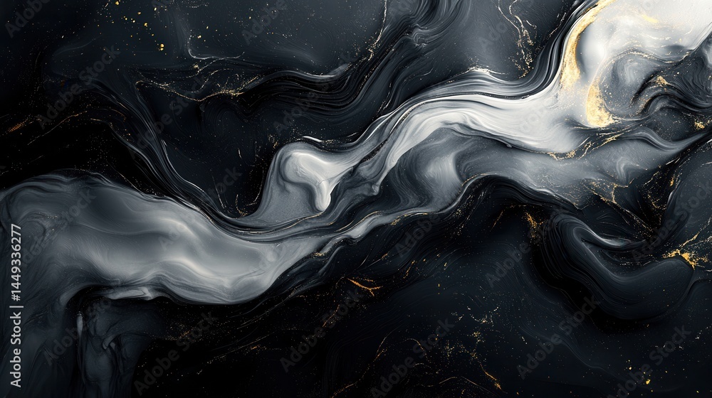Poster abstract marbled design with flowing patterns