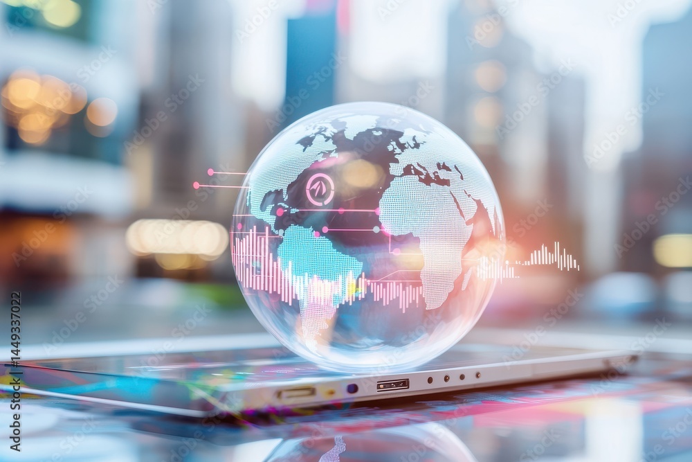 Aufkleber global solar grid monitoring event urban environment digital content ai-operated technology overview