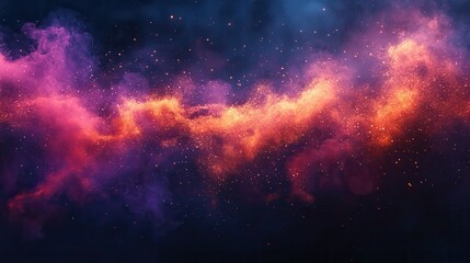 Fototapeta premium Abstract nebula of vibrant hues and swirling cosmic dust