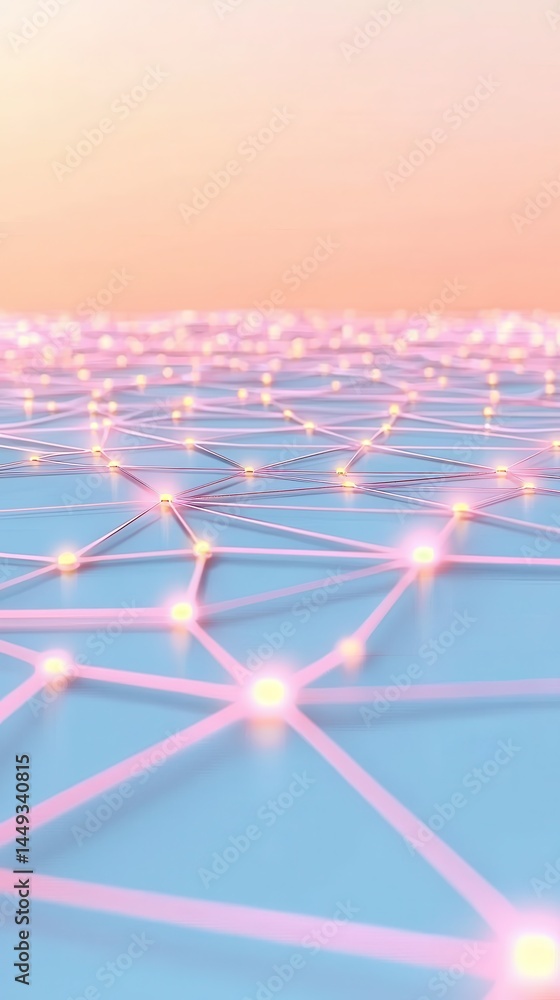 Poster autonomous global ecomarket action digital network animated visualization virtual environment futuri