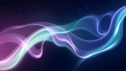 Glowing Wavy Lines Abstract: Purple, Gold, and Blue Flowing Light Trails Background, Modern Abstract Design