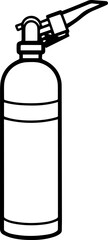 fire extinguisher outline vector illustration outline