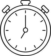clock outline vector illustration outline