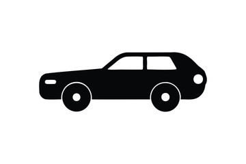 Obraz premium automobile icon silhouette vector on a white background