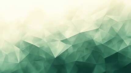 Obraz premium Abstract polygon shapes in shades of green and cream