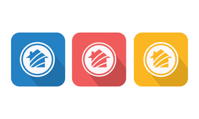 Home and Property Logo Variants – Flat Real Estate Symbols