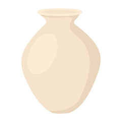 Minimal Ceramic Pottery Illustration. Vintage Vase Illustration