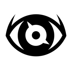 eye silhouette on transparent background for web and graphic design