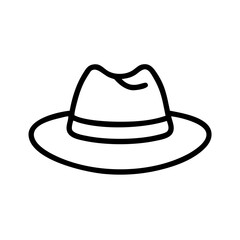 fedora or hat on transparent background for web and graphic design