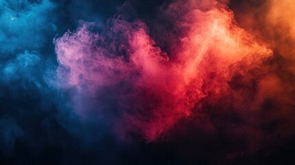 Abstract smoke clouds in vibrant colors
