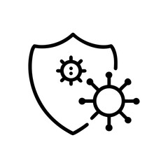 immune system protection on transparent background for web and graphic design