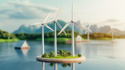 Futuristic renewable energy lab eco-friendly environment gigapixel data visualization sustainable technology aerial perspective