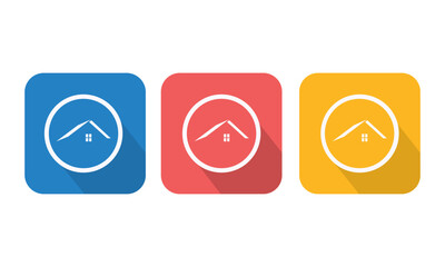 Home and Property Logo Variants – Flat Real Estate Symbols