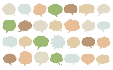 やわらかタッチの吹き出しイラスト