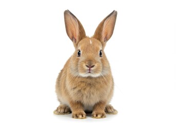 Obraz premium Adorable Brown Bunny Rabbit Fluffy Pet Animal Cute hare long ears soft eyes nose small young image