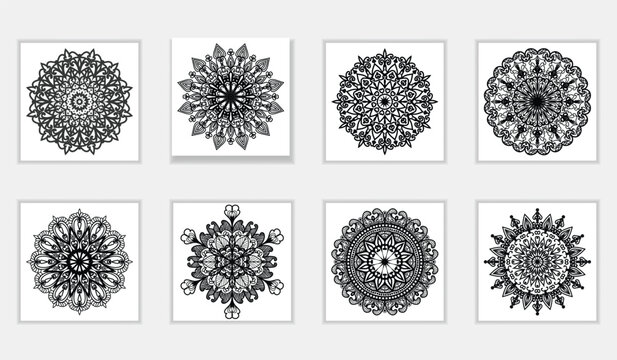 Mandala verity floral style design template